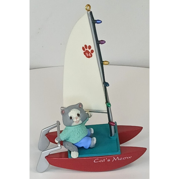 Hallmark Keepsake Ornament 1994 Kitty's Catamaran Artists' Favorites - Picture 4 of 12